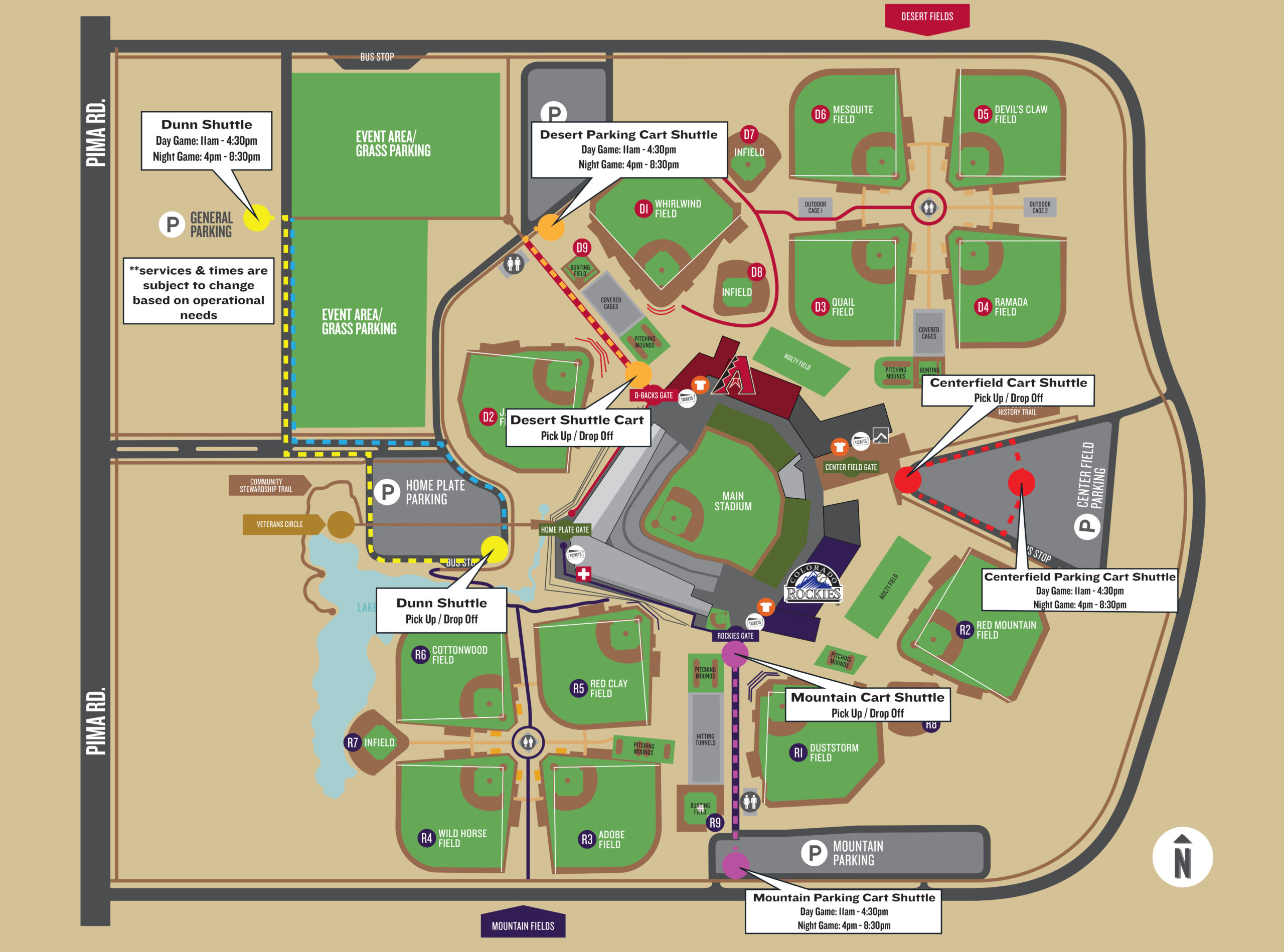 Salt River Fields Stadium Map - Printable Maps Online