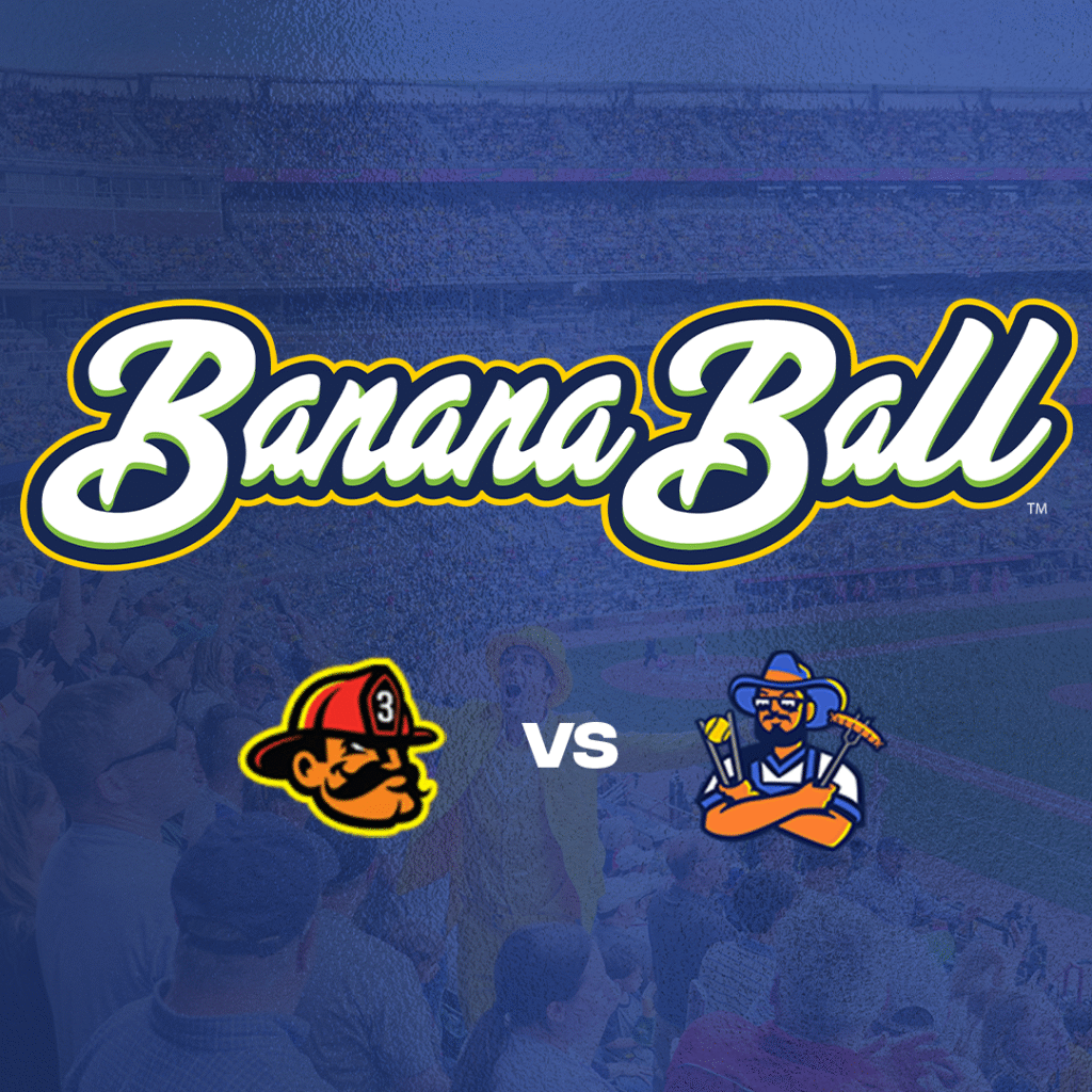 Banana Ball game logo and team mascots.